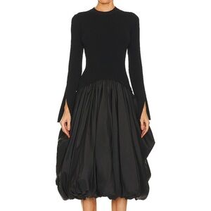 Jonathan Simkhai kenlie midi dress in black